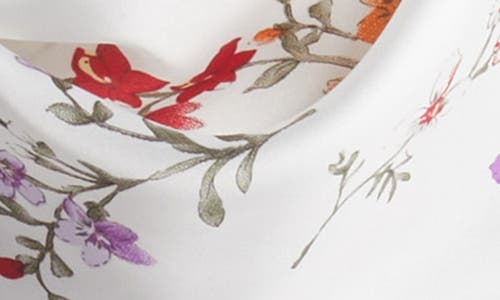 Tasha Mini Flowers Scarf In Ivory/multi