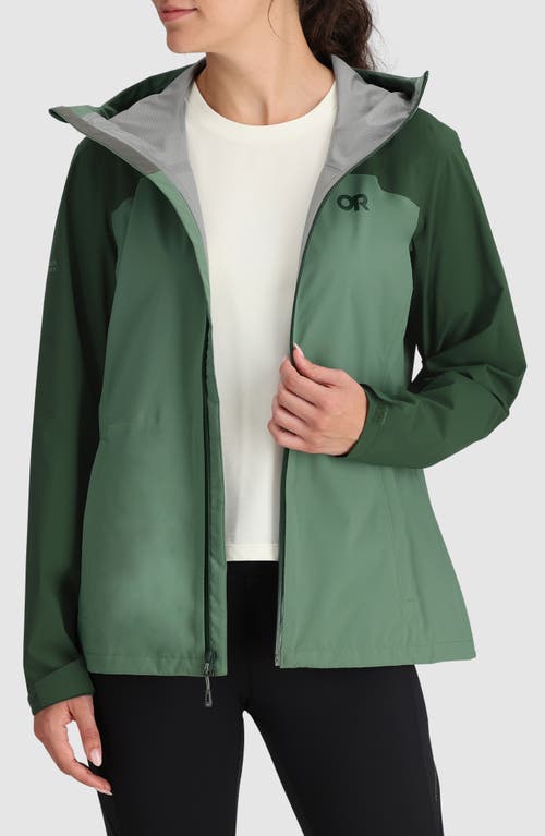 Shop Outdoor Research Stratoburst Packable Rain Jacket In Balsam/grove