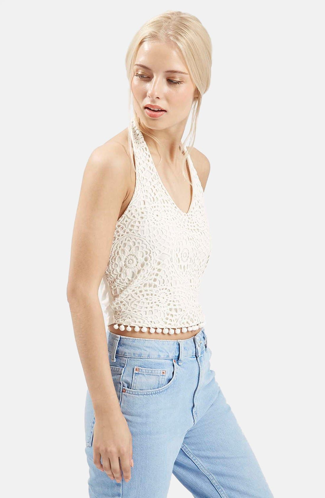 topshop crochet top