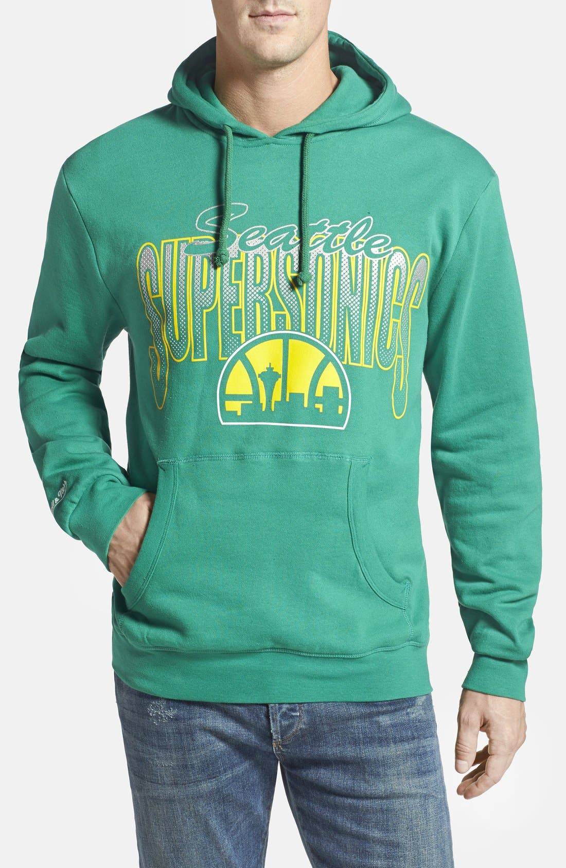 Mitchell & Ness 'Seattle Supersonics' Tailored Fit Hoodie Nordstrom