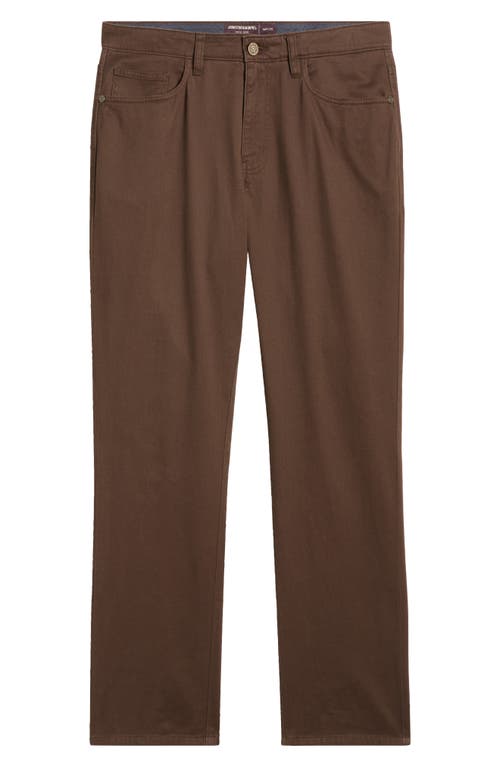 Johnston & Murphy Straight Leg Stretch Pima Cotton Pants In Brown