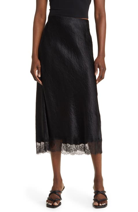 ASOS DESIGN sheer mesh asymmetric maxi skirt in black