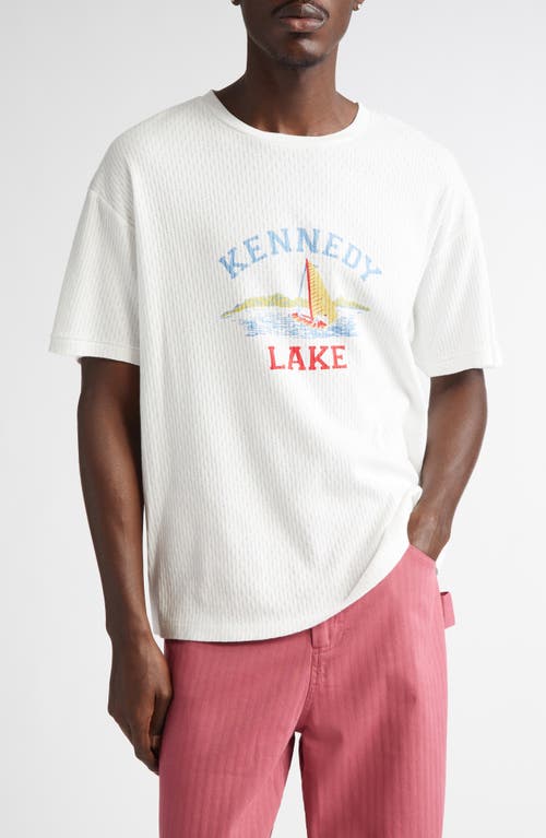 Bode Kennedy Lake-print T-shirt In Cream