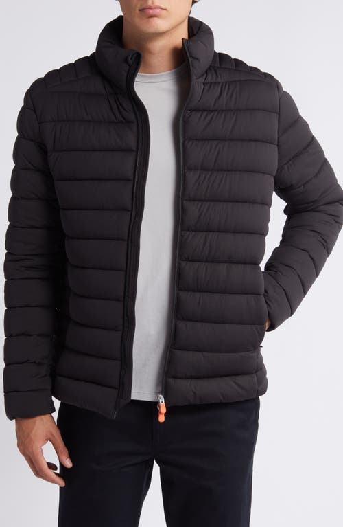 Save The Duck Ari Water Resistant Recycled Polyester Puffer Jacket In Black