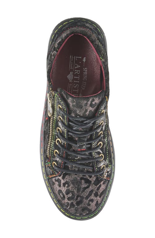 Shop L'artiste By Spring Step Spring Step Danli Cheetah Sneaker In Pewter Multi