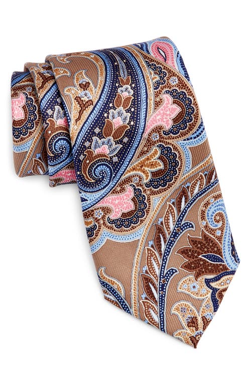 Paisley Silk Tie in Brown