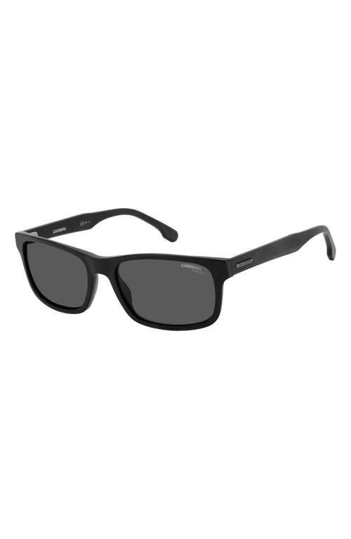 Shop Carrera Eyewear 57mm Rectangular Sunglasses In Black