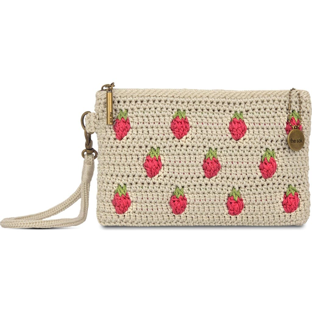 The Sak Vita Wristlet In Natural Strawberries