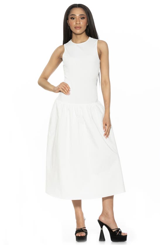 Alexia Admor Lyle Drop Waist Midi Dress In Ivory