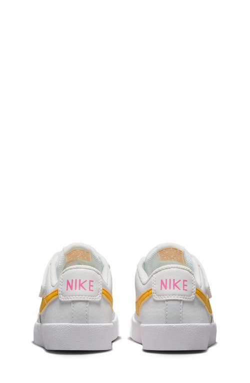 Shop Nike Kids' Blazer Low '77 Low Top Sneaker In White/gold/pinksicle