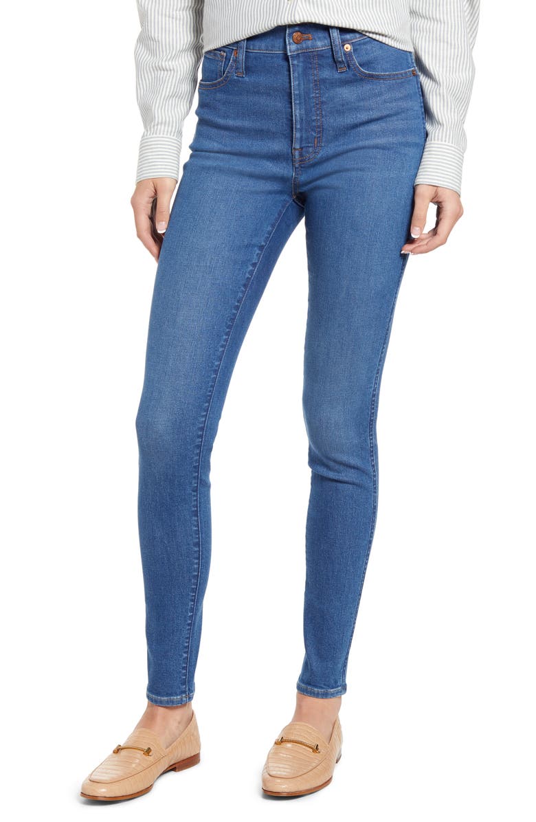MADEWELL 11-Inch High Waist Skinny Jeans, Main, color, HELMSFORD WASH