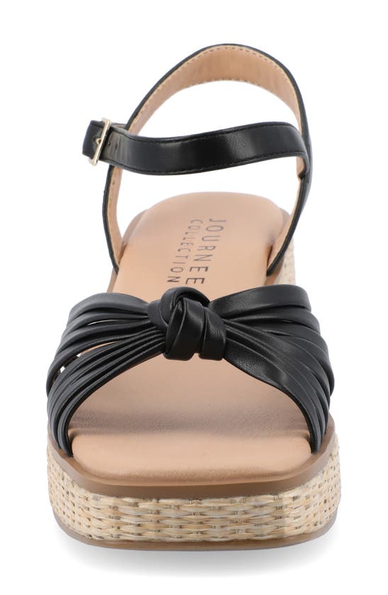 Journee Collection Hally Espadrille Platform Sandal In Black