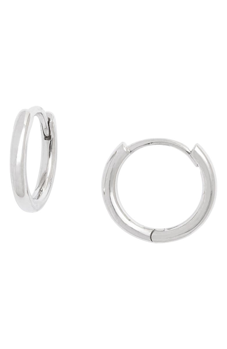 NORDSTROM Everyday Sterling Silver Huggie Hoop Earrings, Main, color, SILVER