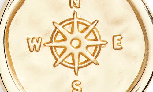 Leith Compass Disc Pendant Necklace In Gold