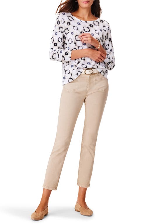 Shop Nic + Zoe Nic+zoe Night & Day Abstract Print Sweater In White Multi