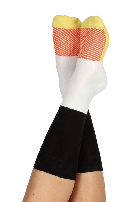 Doiy Pack Of 2 Maki Box Socks In Black/green/orange Multi