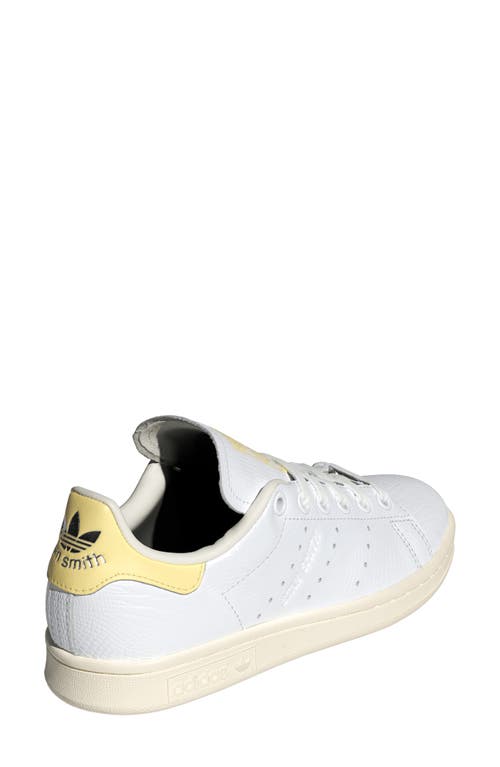 Shop Adidas Originals Adidas Primegreen Stan Smith Sneaker In White/yellow/off White