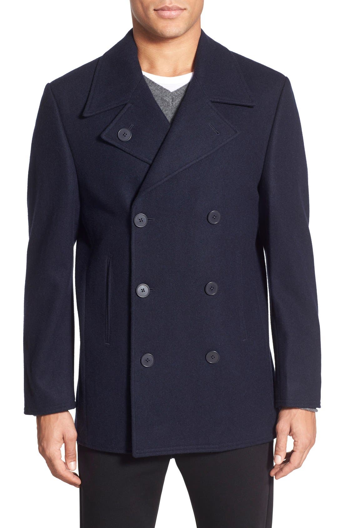 Nordstrom Wool Blend Double Breasted Peacoat Nordstrom