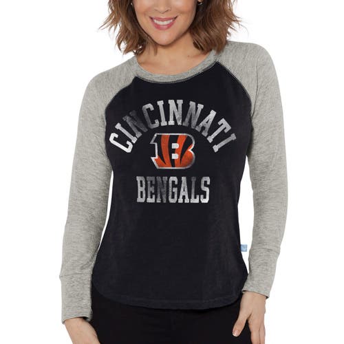 Women's G-III 4Her by Carl Banks White/Black Cincinnati Bengals Fashion  Illustration T-Shirt