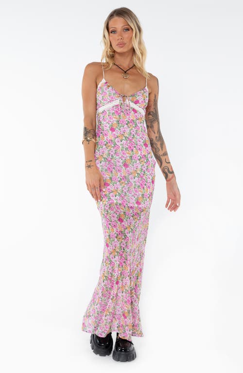 Shop Princess Polly Emily Floral Maxi Slipdress In Pink