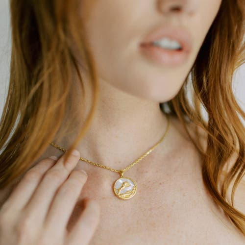 Freya Rose Zodiac Pendant In Leo