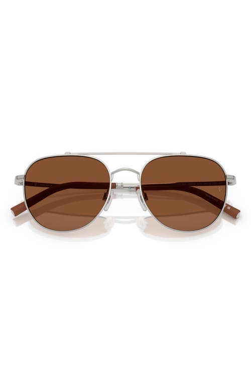 Oliver Peoples X Roger Federer 54mm Pilot Sunglasses In Silver