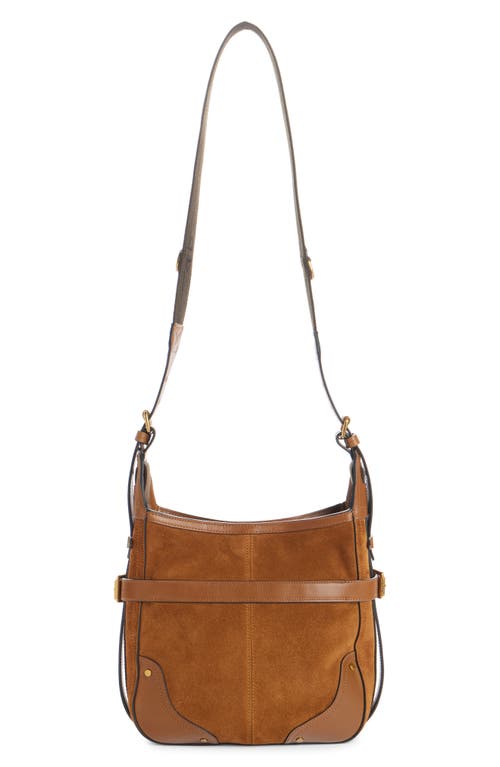 Shop Isabel Marant Small Sierra Suede Hobo Bag In Cognac