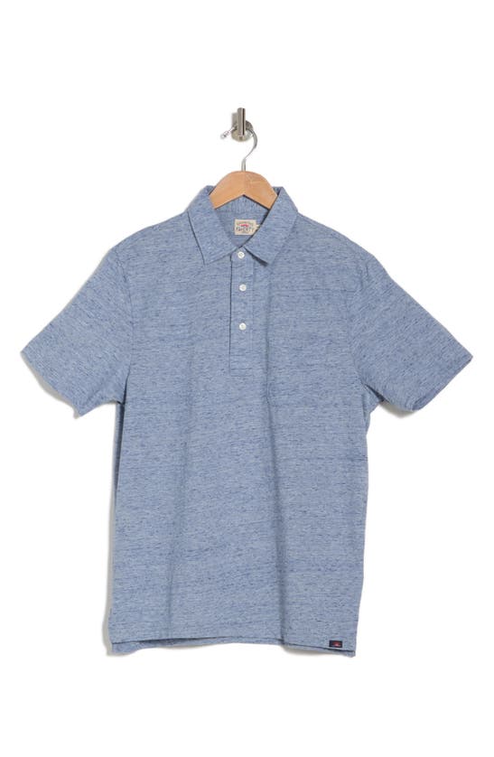 Faherty Heather Stretch Polo In Light Blue
