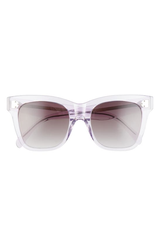 Celine 52mm Gradient Adjusted Fit Round Sunglasses In Transparent Lilac
