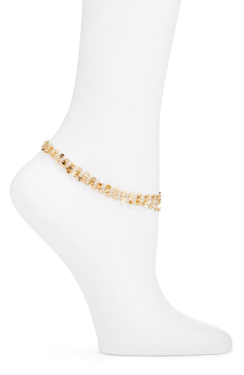 Layered Chain Anklet in Gold