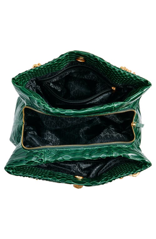Kurt Geiger London Kensington Croc Embossed Leather Tote In Dark Green