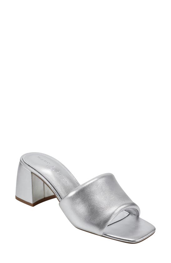 Shop Marc Fisher Ltd Nombra Block Heel Sandal In Silver