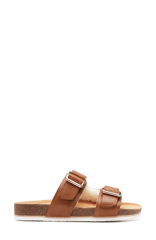 Shop Frankie4 Nico Genuine Shearling Sandal In Cognac/shearling