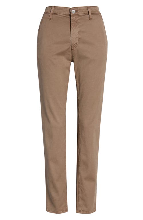 Ag Caden Crop Twill Trousers In Sulfur Soft Fawn