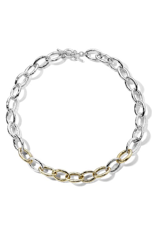 Shop Ippolita Chimera Chain Collar Necklace In Yellow Gold/silver