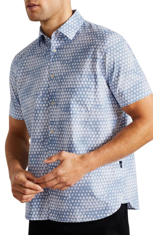 Ted Baker London Hunno Short Sleeve Button-Up Shirt in Light Blue