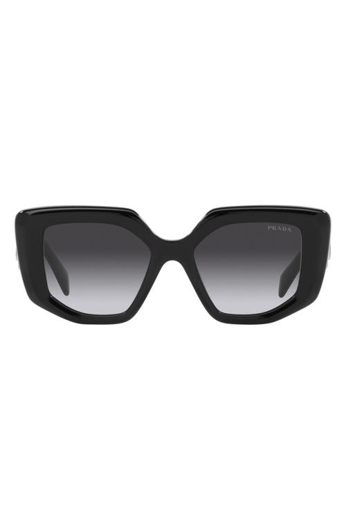 Prada 52mm Gradient Square Sunglasses in Black at Nordstrom