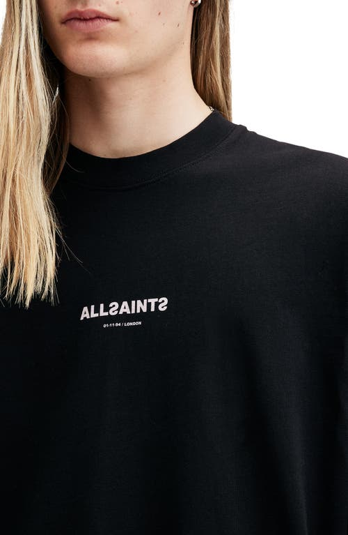 Shop Allsaints Subverse Logo Graphic T-shirt In Jet Black