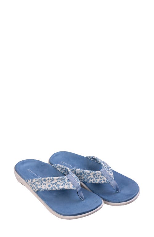 Revitalign Euphoria Flip Flop In Blue/white