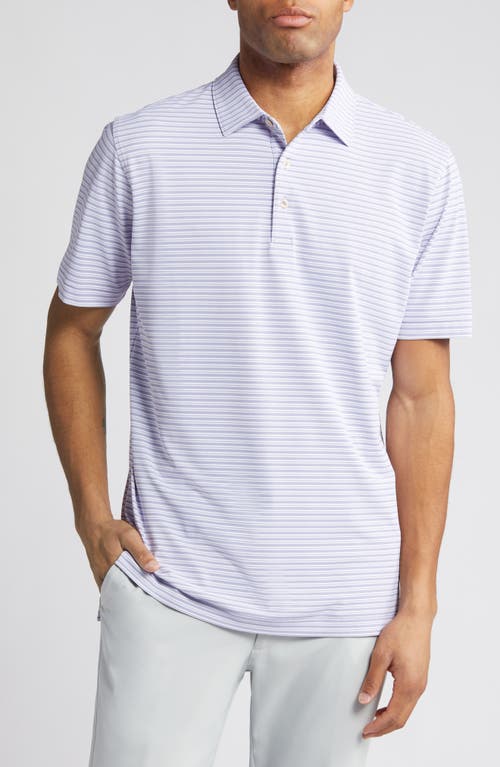 Peter Millar Crown Crafted Dellroy Performance Mesh Polo Lavender Fog at Nordstrom,