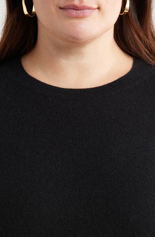 Nordstrom Cashmere Crewneck Sweater In Black Rock