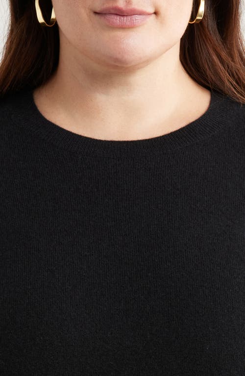 Shop Nordstrom Cashmere Crewneck Sweater In Black Rock