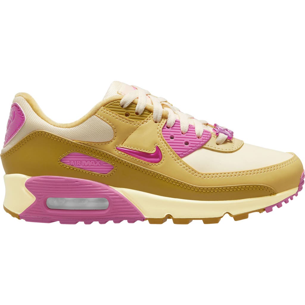Nike Air Max 90 Se Sneaker In Coconut Milk/pink/gold