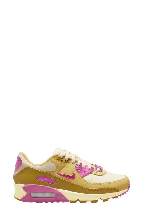 Nike Air Max 90 SE Sneaker in Coconut Milk/Pink/Gold at Nordstrom, Size 5.5