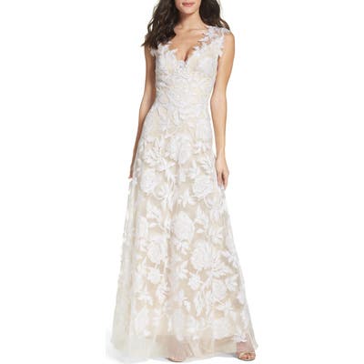 Tadashi Shoji A-Line Lace Gown
