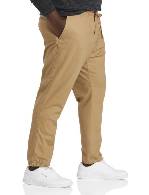 Shop True Nation By Dxl Twill Joggers In Khaki