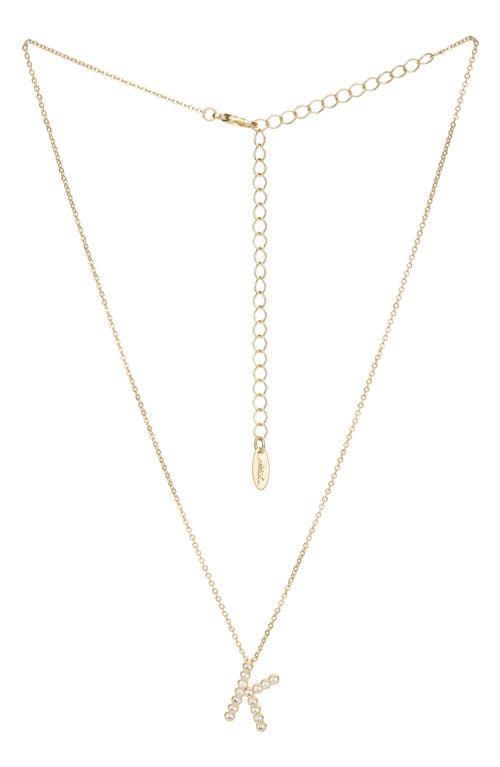 Ettika Crystal Initial Pendant Necklace in Gold- K at Nordstrom