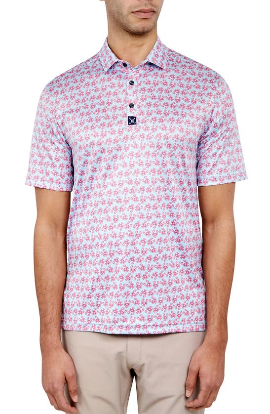 Shop Construct Lobster Golf Polo Shirt In Blue