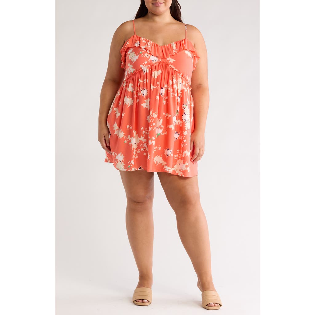 Joie Lilli Floral Minidress In Ember Multi