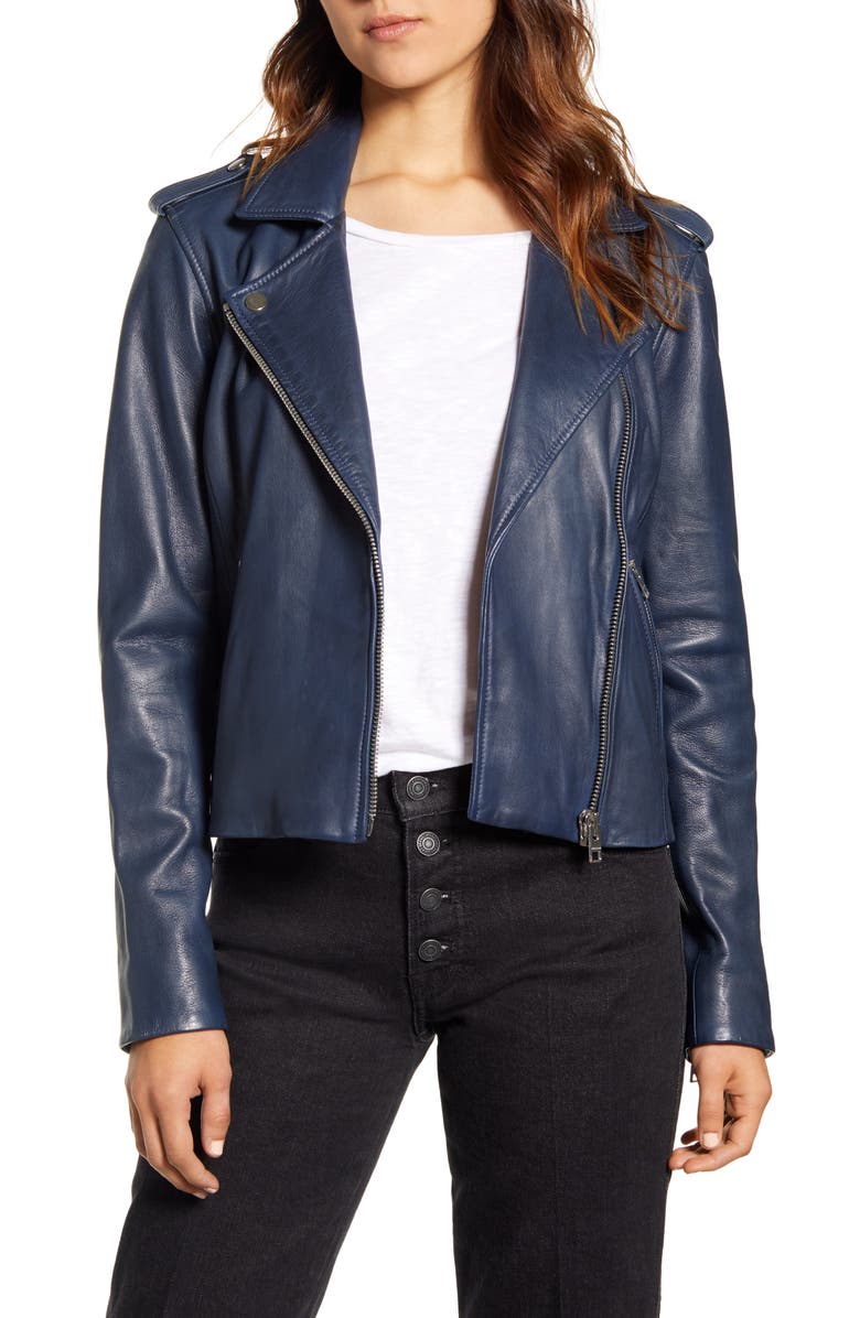 Lucky Brand Core Leather Moto Jacket Nordstrom